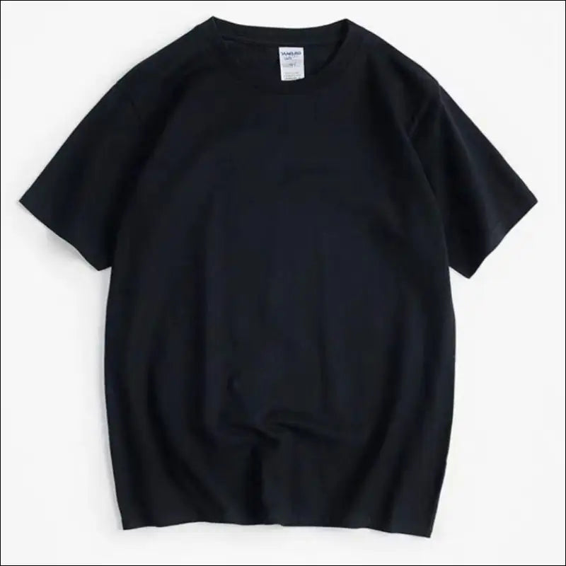 Solida T-shirts i klassisk stil bomull vitt och svart - Svart / S - mutual