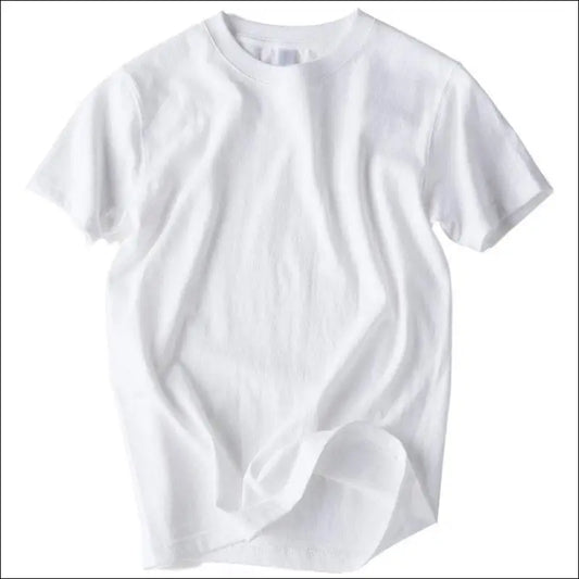 Solida T-shirts i klassisk stil bomull vitt och svart - Vit / S - mutual