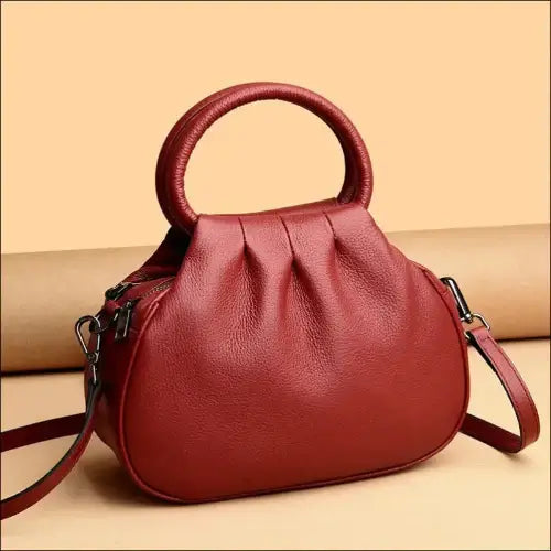 Dumpling Bag i Läder Online - Röd