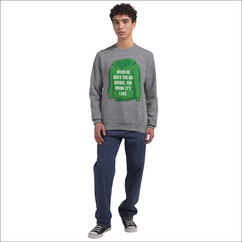 Grå Unisex Sweatshirt för Casual Dejting och Singlar - Print Material