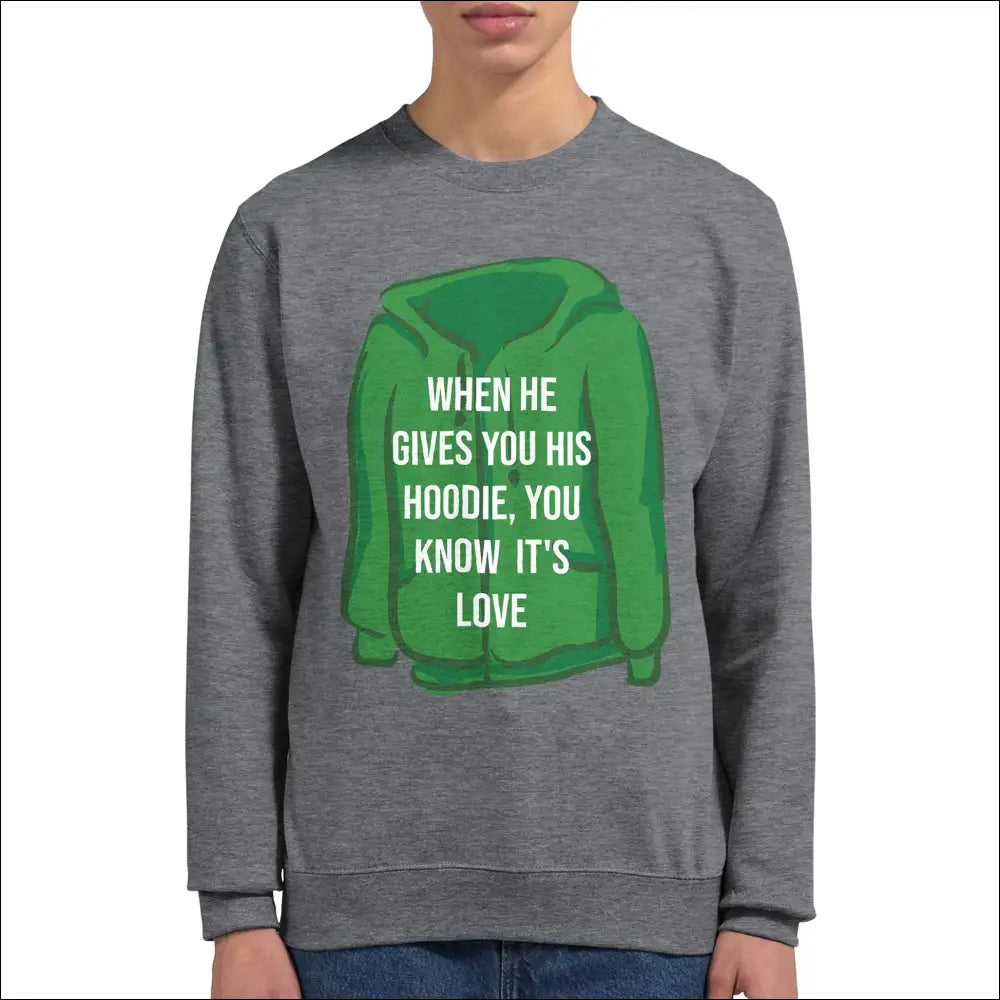 Grå Unisex Sweatshirt för Casual Dejting och Singlar - Print Material
