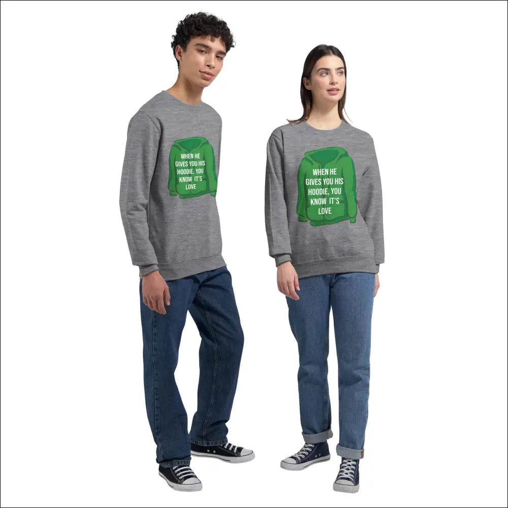 Grå Unisex Sweatshirt för Casual Dejting och Singlar - Print Material