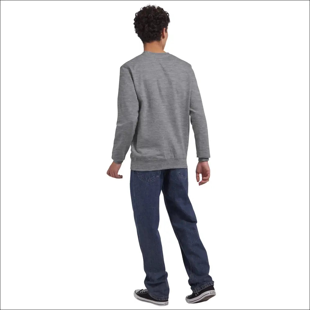 Grå Unisex Sweatshirt för Casual Dejting och Singlar - Print Material