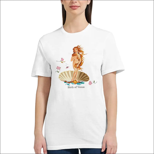 Venus T-shirt inspirerad av Sandro Botticellis Tavlan - Vit / S - Dam t shirt