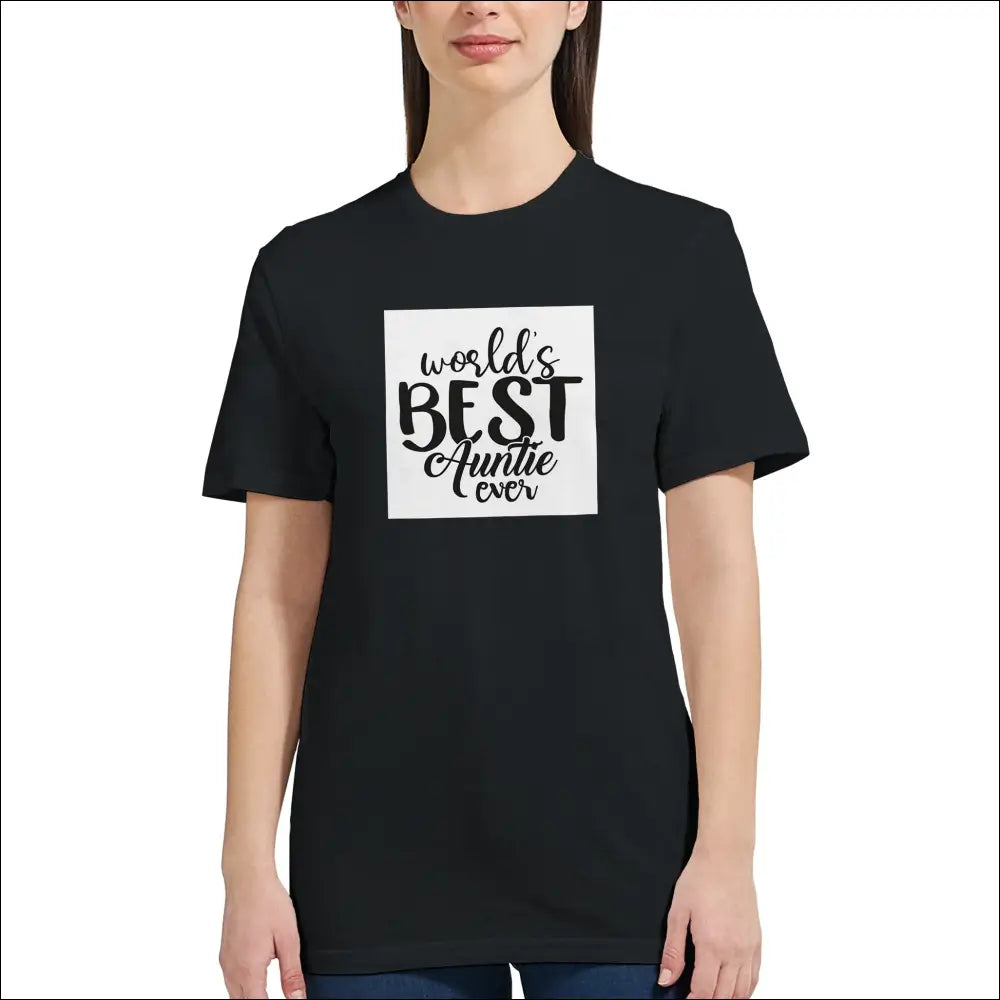 Worlds Best Auntie, Klassisk T-shirt - Premium Print Material from Picatshirt - Just 299 kr! Shop now at Picatshirt