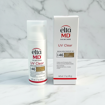 EltaMD Foundation och solkräm med SPF 46, återfuktande och doftfri, för känslig hud.