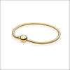 Armband med Snake Bone Länk och Rund Lås Guld Pandora