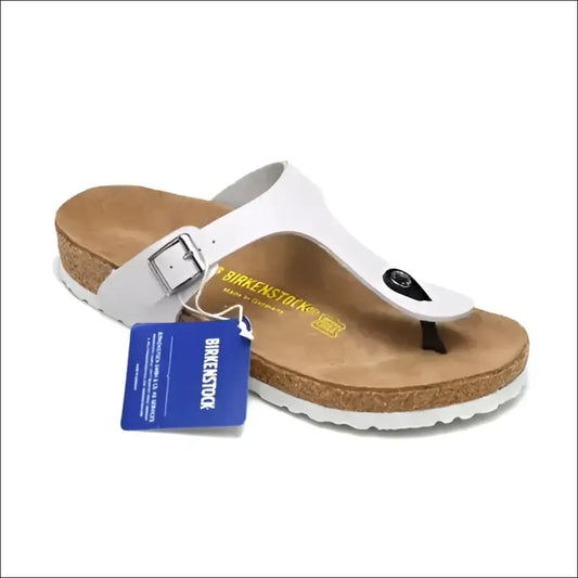 Birkenstock Gizeh White Matte – Sandaler med T rem och Ergonomisk Korksula / Softy Red / 35