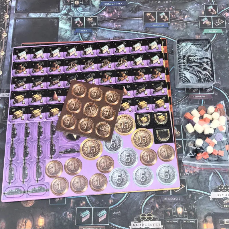 Brass Birmingham - Upptäck Topp 1 Strategiskt Brädspel - Grå Svart / 1800 gr - Strategispel