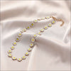 Elegant Chokerhalsband med Vita Blommor och Margeriter - Vit / 40 gr