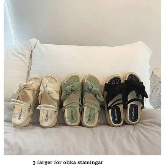 Fina sandaler med rosettdetaljer för damer - mutual