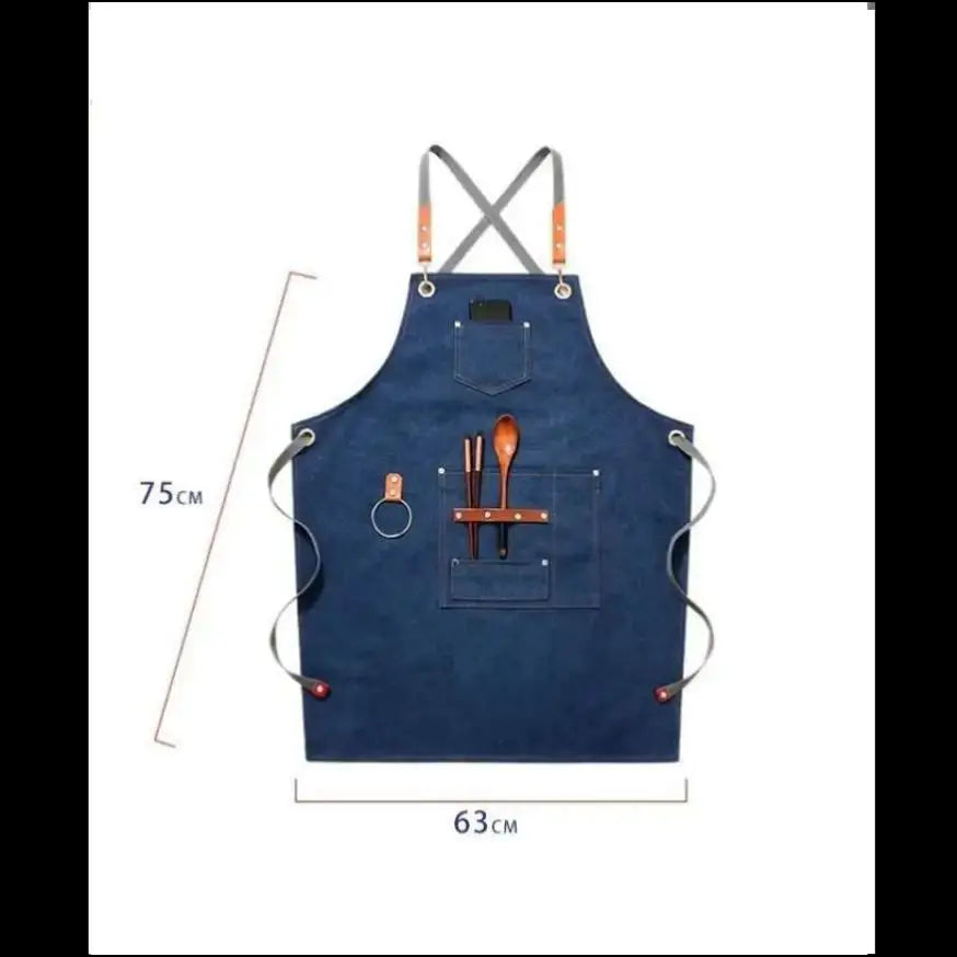 Förkläde i denim och kanvas för DIY – hantverk som klär