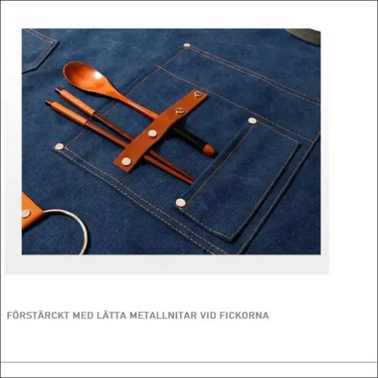 Förkläde i denim och kanvas för DIY – hantverk som klär