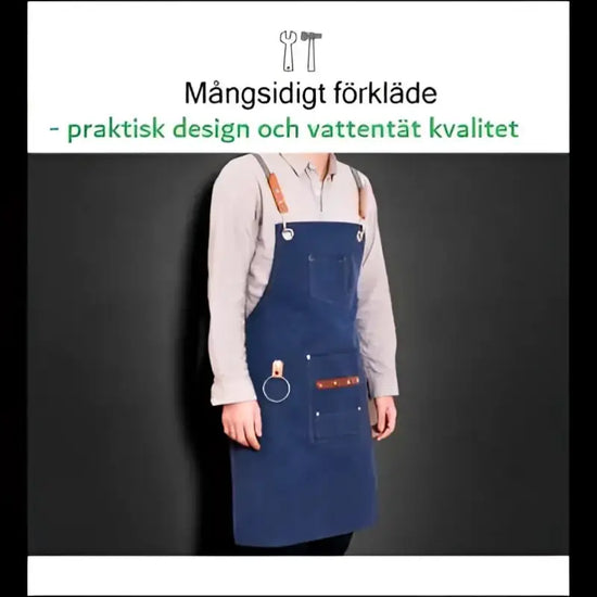 Förkläde i denim och kanvas för DIY – hantverk som klär
