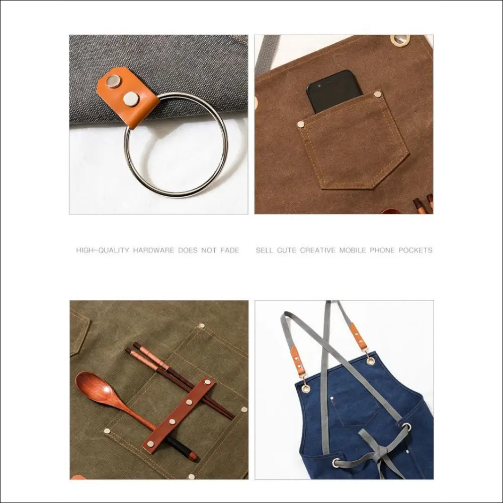 Förkläde i denim och kanvas för DIY – hantverk som klär