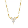 Minimalistiskt Silverhalsband - Zircon Trio i 925 Silver