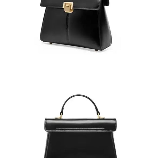 Klassisk Läderhandväska för Damer i Elegant Stil - Handväska