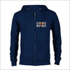 Klassisk Hoodie Good Mood för 2 en positiv stil - Navy Blå / S
