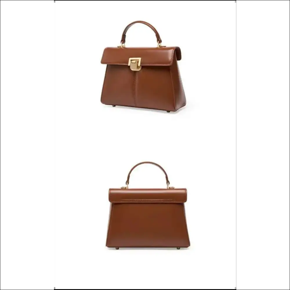 Klassisk Läderhandväska för Damer i Elegant Stil - Handväska
