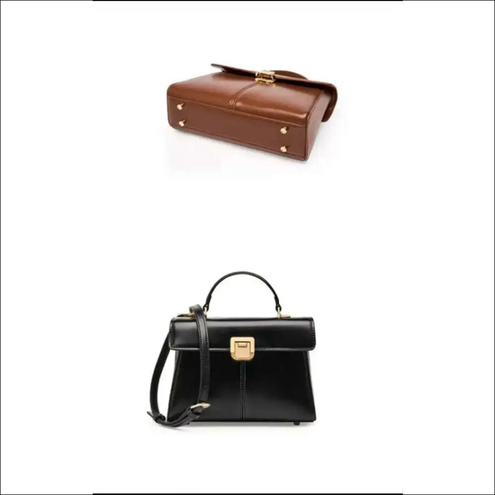 Klassisk Läderhandväska för Damer i Elegant Stil - Handväska