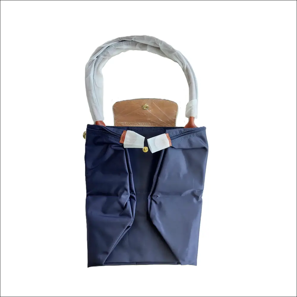 Large Longchamp Tote Le Pliage Original Navy Blue - Vikbar Resväska - Long Handle - resväska