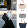 Large Longchamp Tote Le Pliage Original Navy Blue - Vikbar Resväska - Long Handle - resväska