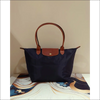 Large Longchamp Tote Le Pliage Original Navy Blue - Vikbar Resväska - Long Handle - resväska