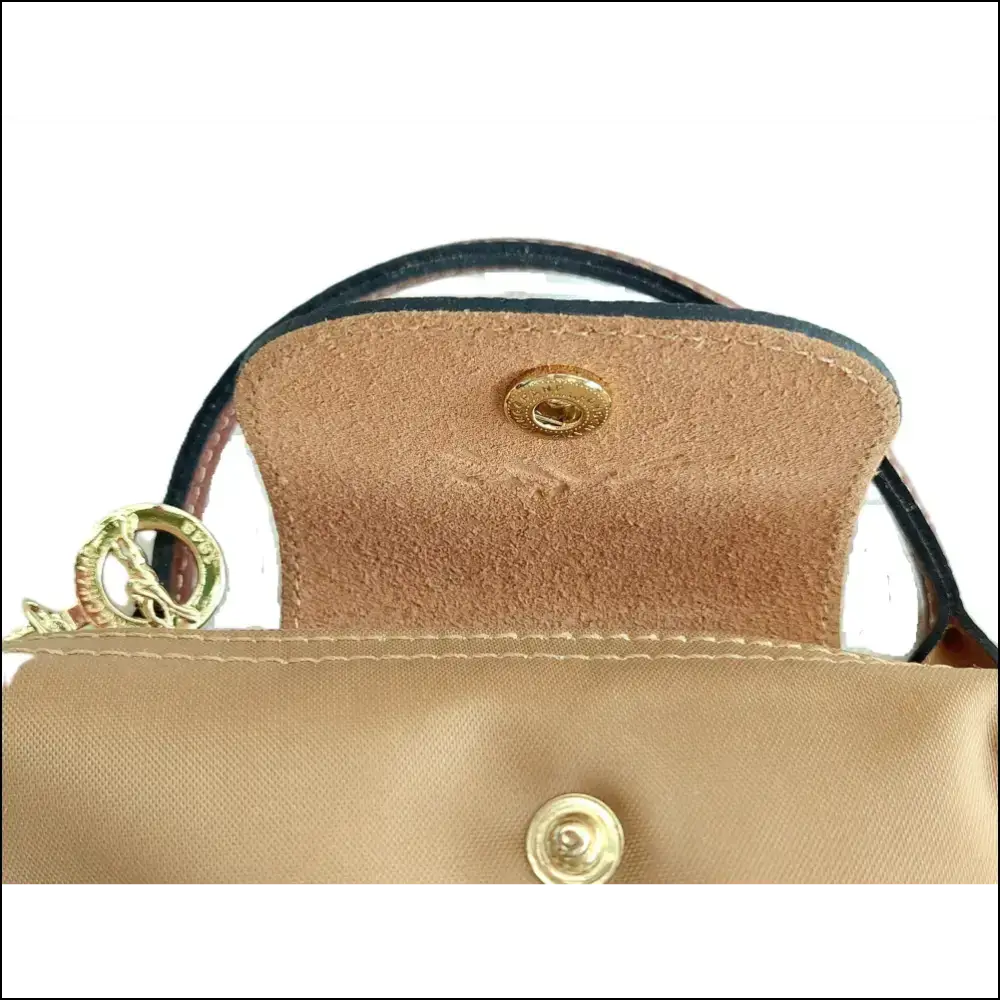Le Pliage Original Pochette i nylon med handtag - Longchamp Fawn - Gul / Mini single pack - Design handväska
