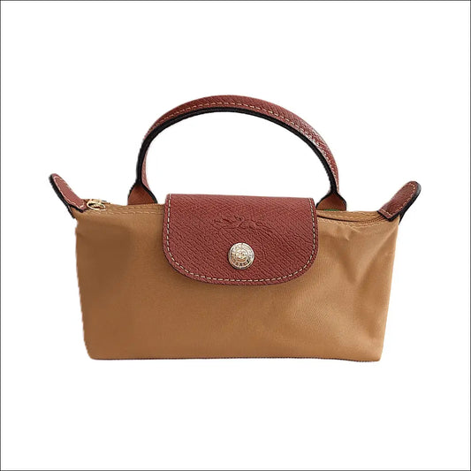 Le Pliage Original Pochette i nylon med handtag - Longchamp Fawn - Gul / Mini single pack - Design handväska