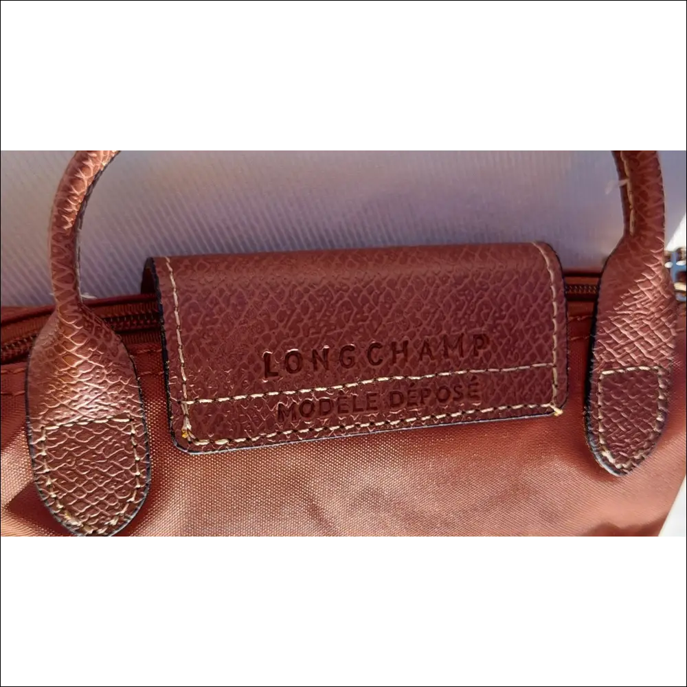 Longchamp Le Pliage Cognac - Minipouch med Axelband - Mini Pack & - Sminkväska