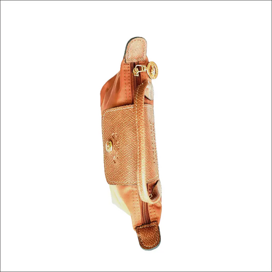 Longchamp Le Pliage Cognac - Minipouch med Axelband - Mini Pack & - Sminkväska