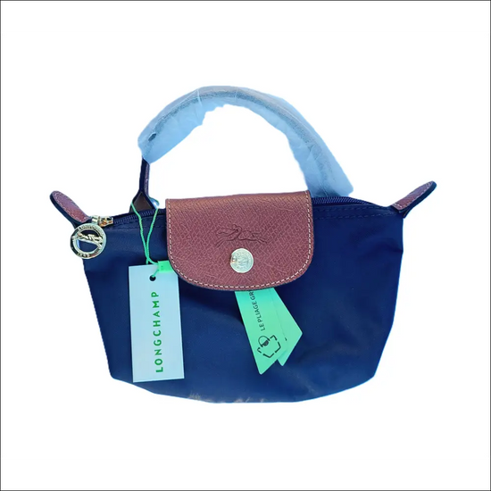 Longchamp Le Pliage Mini Bag Navy Blue - Elegant Accessoar - Sminkväska
