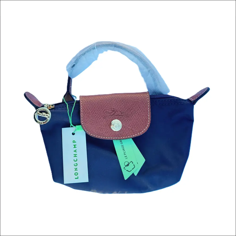 Longchamp Le Pliage Mini Bag Navy Blue - Elegant Accessoar - Sminkväska