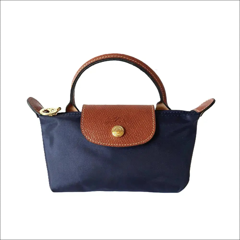 Longchamp Le Pliage Mini Bag Navy Blue - Elegant Accessoar - Sminkväska