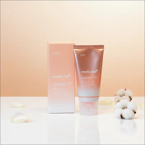 Medicube Collagen Mask - För strålande vacker hud i en elegant förpackning med mjölkkräm.