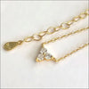 Minimalistiskt Silverhalsband - Zircon Trio i 925 Silver
