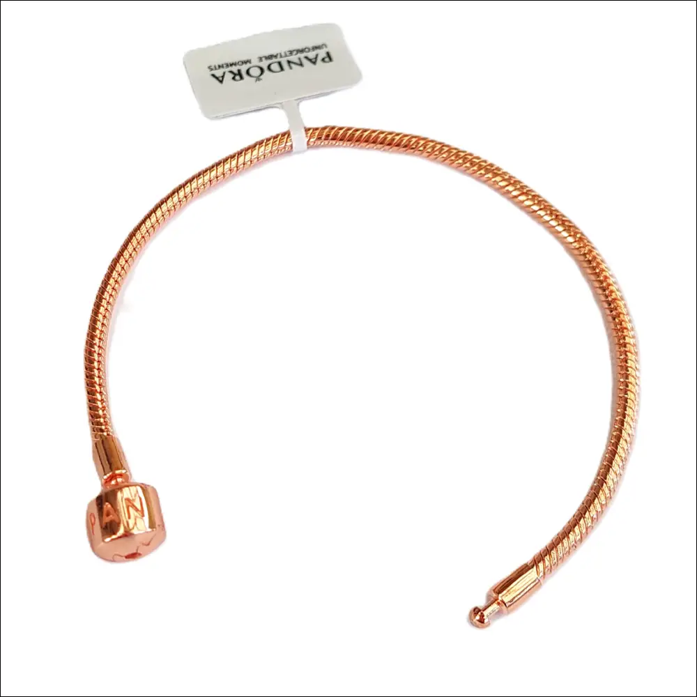 Elegant Pandora Moments Snake Chain Armband i Roséguld 588781C00
