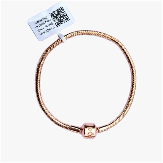 Elegant Pandora Moments Snake Chain Armband i Roséguld 588781C00