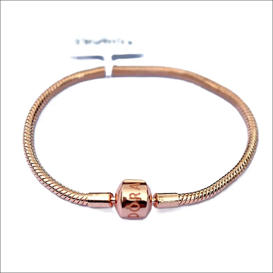 Elegant Pandora Moments Snake Chain Armband i Roséguld 588781C00