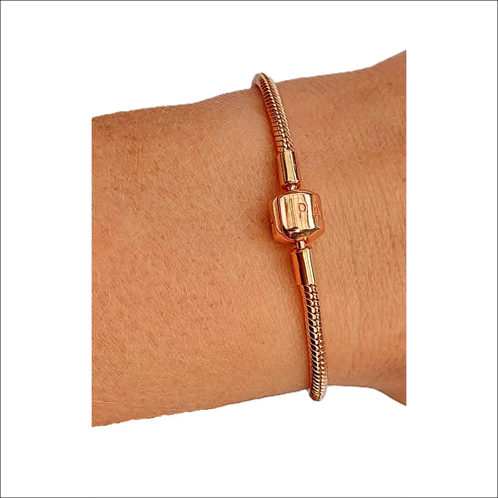 Elegant Pandora Moments Snake Chain Armband i Roséguld 588781C00