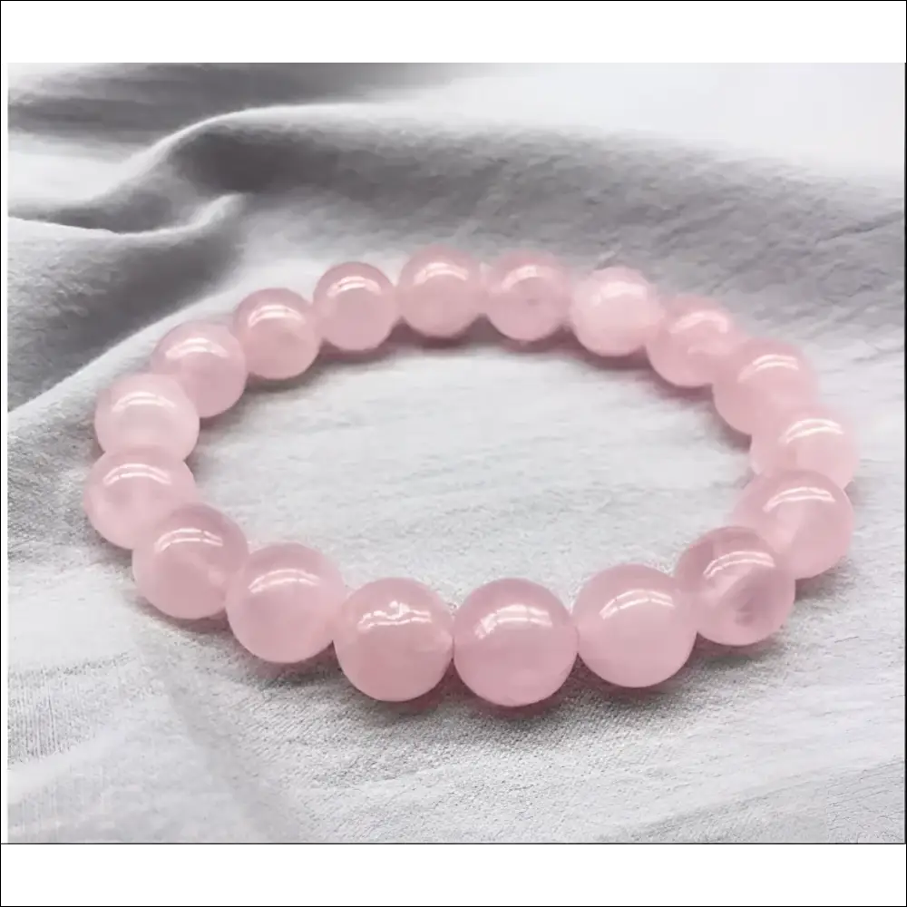 Rosa Kristallarmband i Natursten - Sofistikerad Elegans - Kristall / 8mm a string - Armband