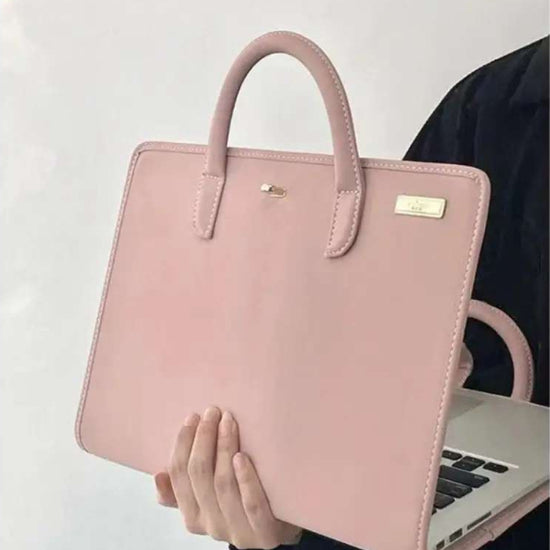 Rosa Laptopfodral i Läder för 14 och 16 tum Skydd - mutual
