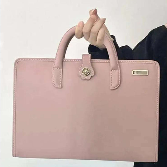Rosa Laptopfodral i Läder för 14 och 16 tum Skydd - mutual