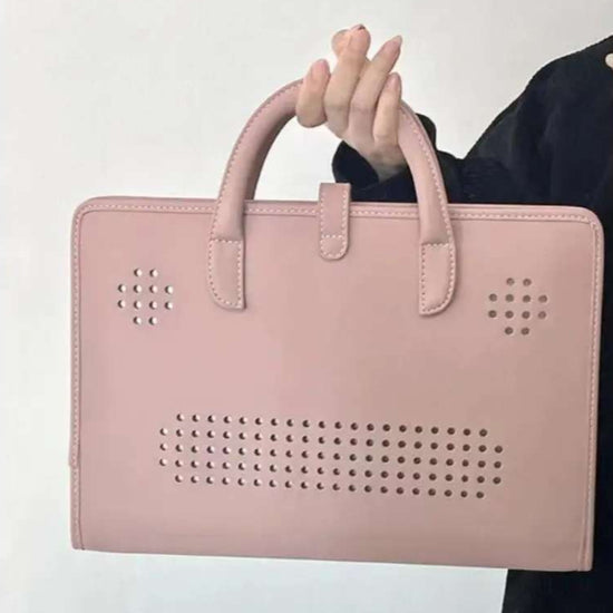 Rosa Laptopfodral i Läder för 14 och 16 tum Skydd - mutual