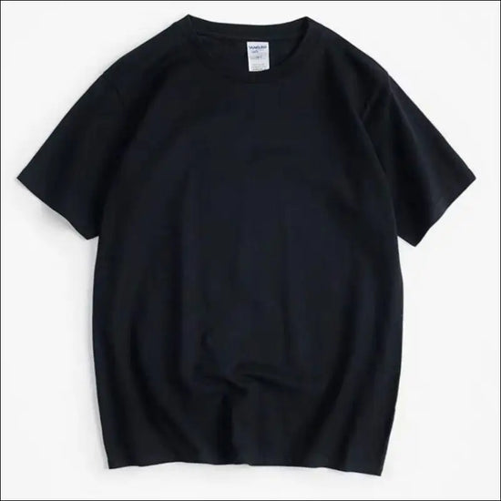 Solida T-shirts i klassisk stil bomull vitt och svart - Svart / S - mutual