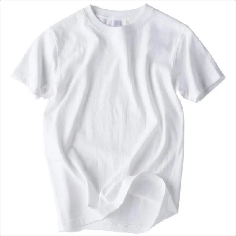 Solida T-shirts i klassisk stil bomull vitt och svart - Vit / S - mutual