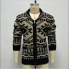 Stickad Herr Cardigan i Nordisk Stil med Polokrage