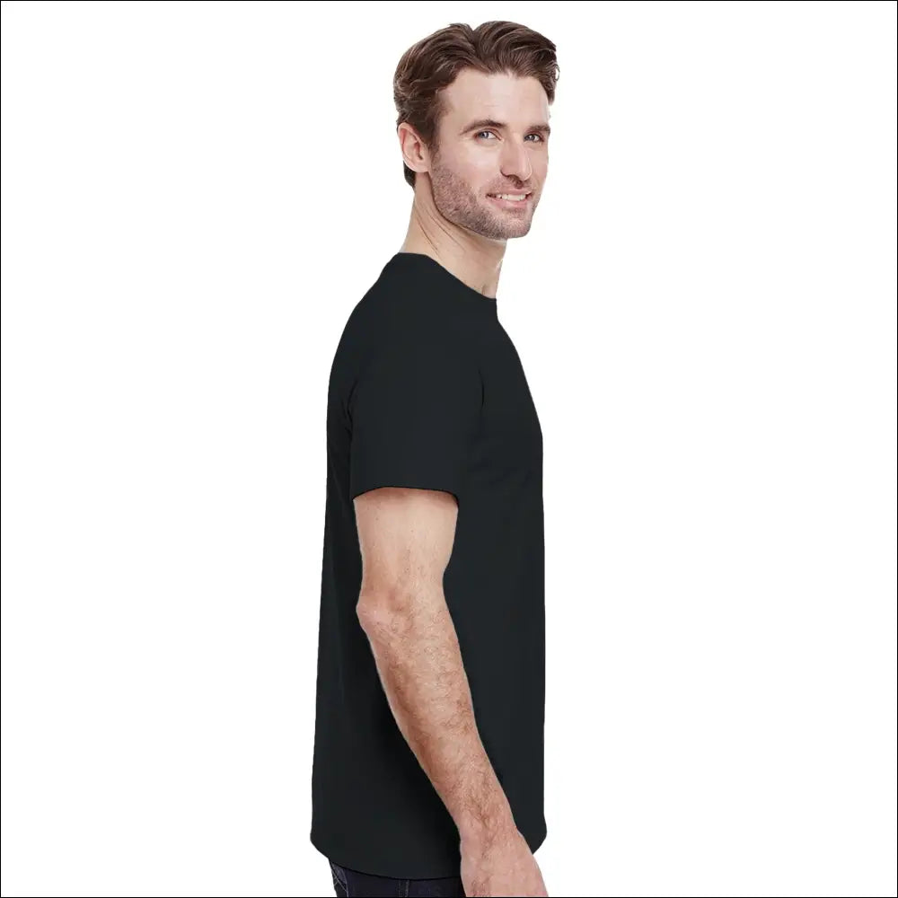 Stilren Vågor inspirerad Svart T-Shirt med Klassisk Design - Print Material