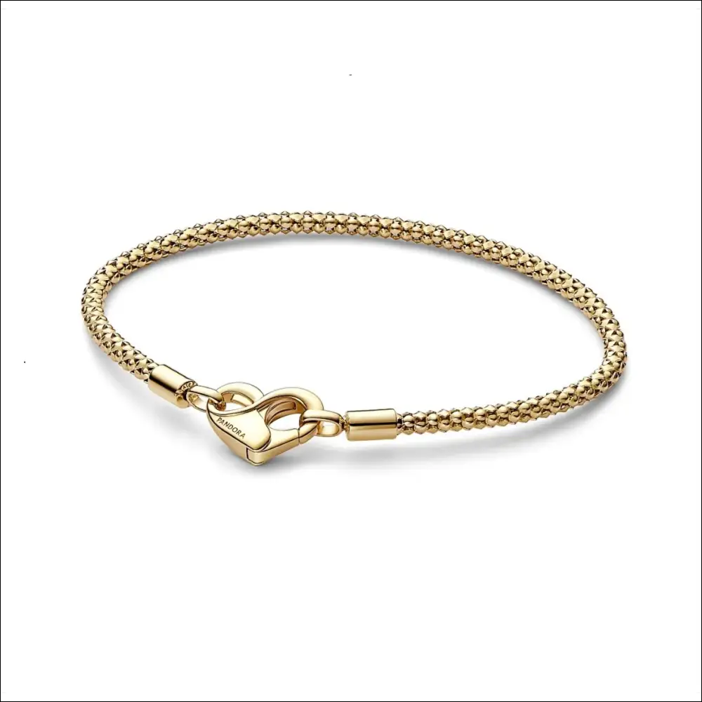 Pandora Moments Armband 562731C00 – Studded Chain 14K Guldplätering - Gyllene / 16cm