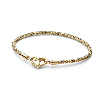 Pandora Moments Armband 562731C00 – Studded Chain 14K Guldplätering - Gyllene / 16cm